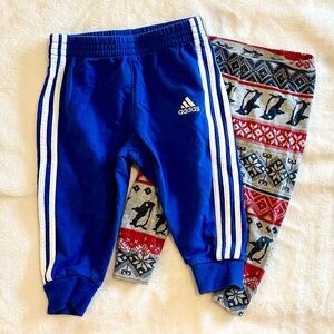 Adidas Kids Royal Blue Jogger and Gap Winter Sleep Pants Bundle